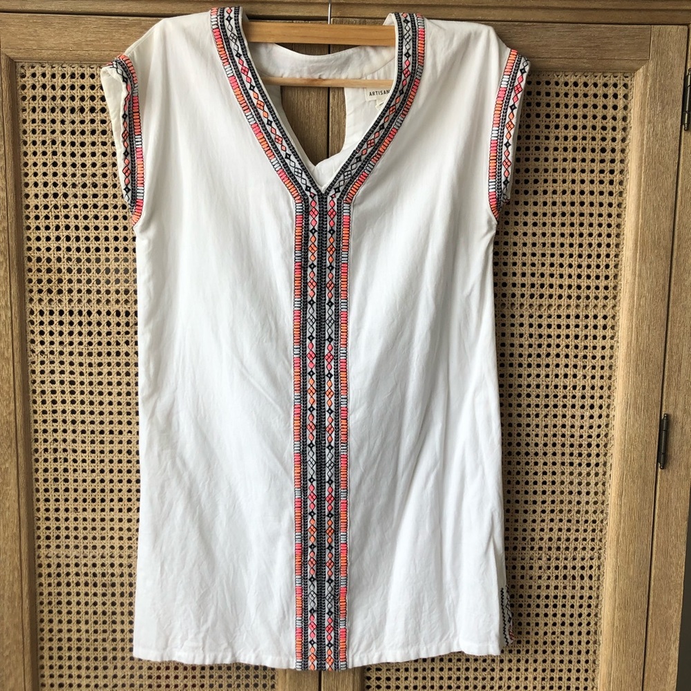 White linen dress